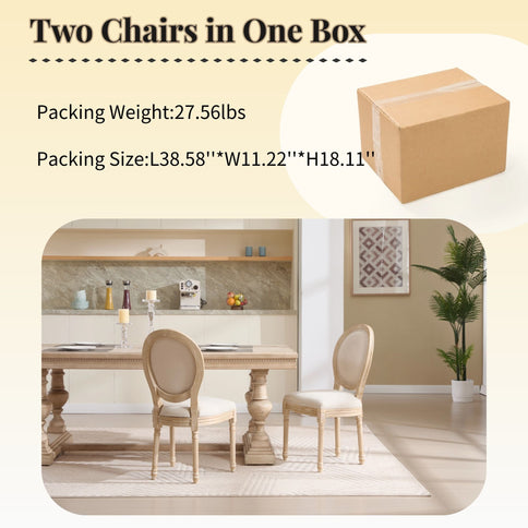 Upholstered With Round Back Dining Chairs (Set of 2)