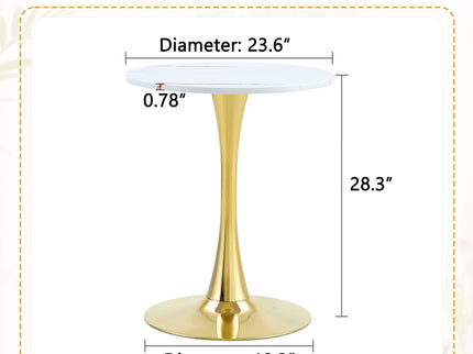 Round Dining Table With Thickened Top For Kitchen