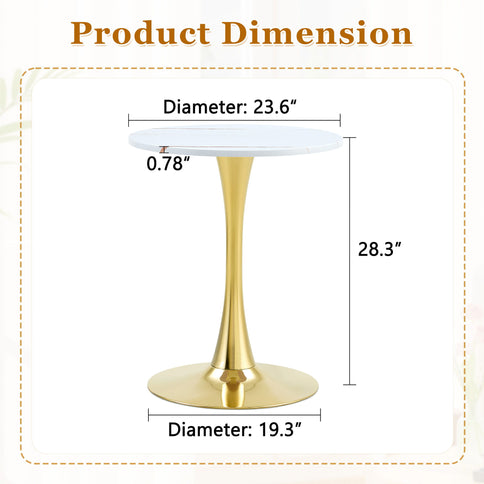 Round Dining Table With Thickened Top For Kitchen