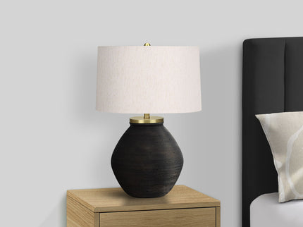 Lighting, Table Lamp, Concrete, Contemporary - Black / Cream