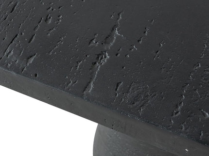 Square Side Table With Pedestal Base