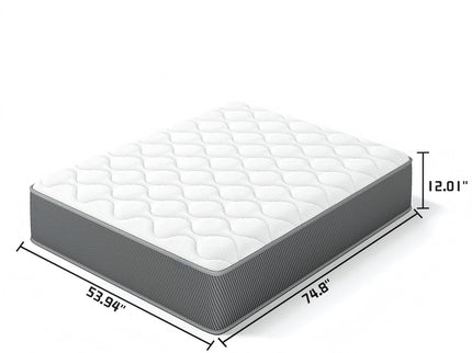 12" Hybrid Mattress With Individual Pocket Coils, Memory Foam