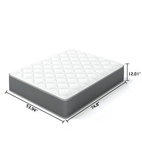 12" Hybrid Mattress With Individual Pocket Coils, Memory Foam