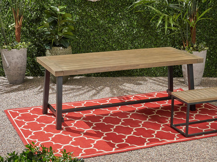 Outdoor Dining Table - Gray / Rustic Metal