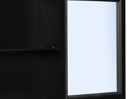 Wall Mounted Bathroom Medicine Cabinet With Double Mirrored Doors