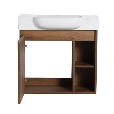 Wall Mounted Bathroom Vanity With Sink & Soft Close Door