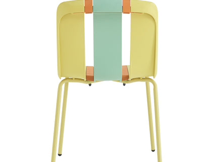 Modern Striped Blocking Single Chairs (Set of 4)