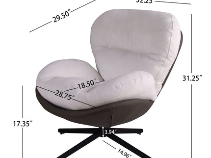 360° Swivel Office Chair, No Wheels