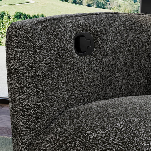 Milan - Swivel Recliner With Manual Footrest - Gray