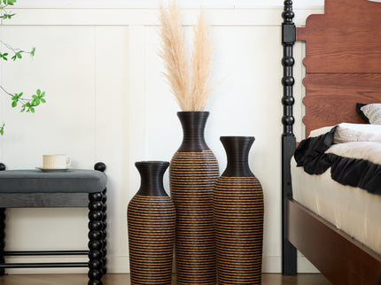 Classic And Neat Floor Vase, High Independent Flower Stand (Set of 3)