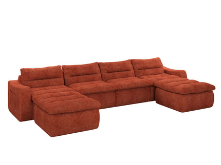 Modern L Shaped Modular Beanbag Sofa, Comfortable Lazy Style, Compression Sponge And Cloth