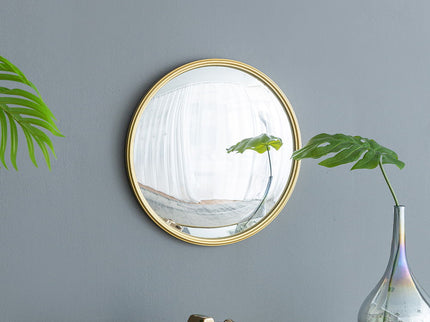 Round Mirror, Circle Mirror With Iron Frame For Living Room Bedroom Vanity Entryway Hallway