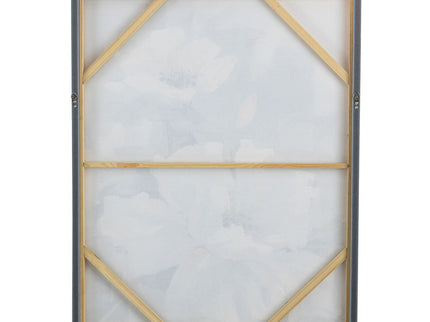 Large Rectangle Framed Wall Art Flower Canvas Print, Home Decor For Living Room Kitchen Foyer Office - Blue