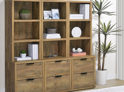 Geary - 3 Shelf Bookcase With USB Charging And Lockable Top Drawer