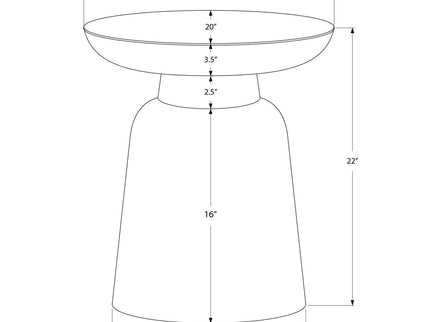 Drum Accent Side Table, Hammered Texture