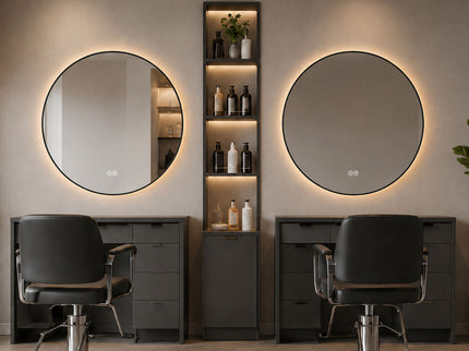 Round Framed Dimmable ED Bathroom Mirror With Anti Fog