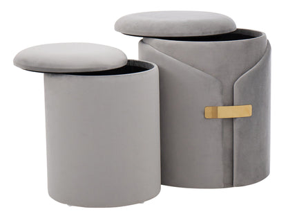 Dahlia - Contemporary / Glam Nesting Ottoman Set