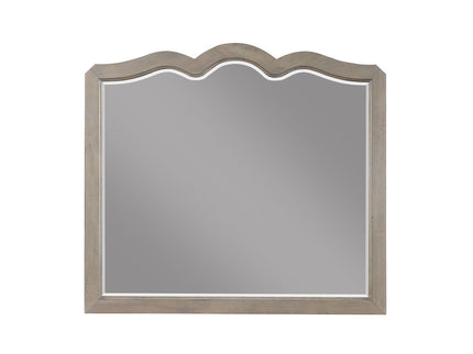 Scallop Shaped Mirror - White Poplar