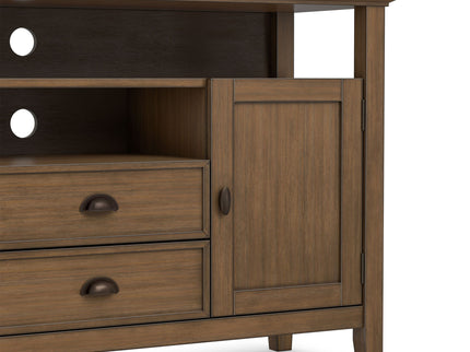 Redmond - Tall TV Media Stand - Rustic Natural Aged Brown