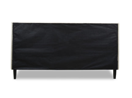 Aspen - King Vertical Tufted Headboard Platform Bed Set - Light Beige