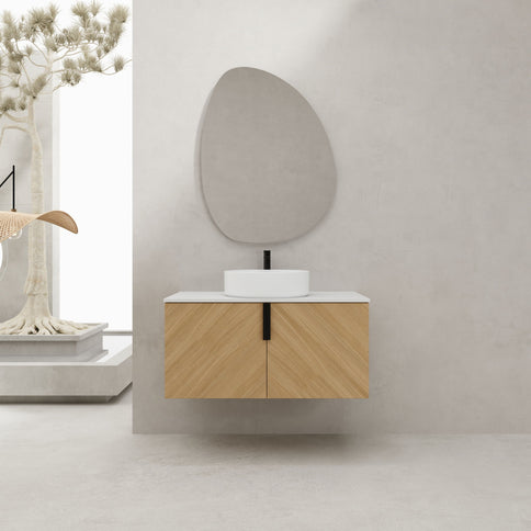 Wall Mounted Bathroom Vanity With Art Sink