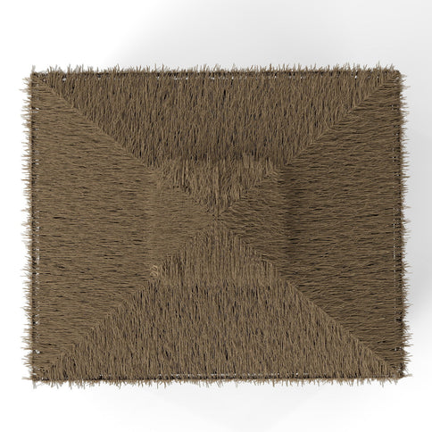 Outdoor Patio Gazebo With Double Canopy, Mosquito Net & Privacy Curtain - Brown