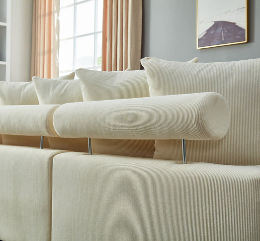 5 Seater Oversized Convertible L & U Shaped Couch