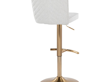 Henry - Contemporary Adjustable Barstool With Swivel With Rounded T Footrest (Set of 2)