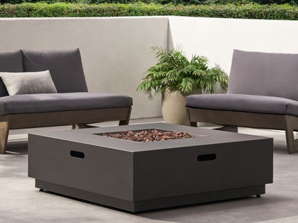 Modern Square Fire Pit With 50, 000 Btu