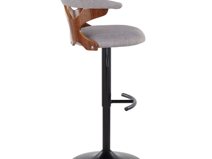 Gardenia - Contemporary Adjustable Barstool, Swivel With Rounded T Footrest (Set of 2)
