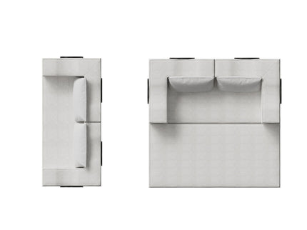 3 Seat Folding Floor Couch & King Size Bed Mattress