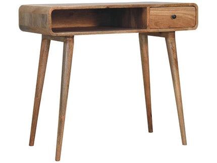Curved Writing Desk - Oak