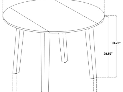 Jackie - 5 Piece Dining Set With Drop Leaf Table And Side Chairs - Dark Coffee