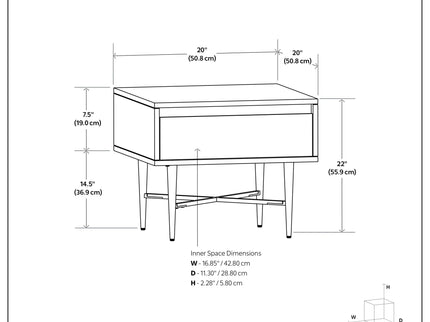 Fallon - End Table With Drawer - Natural