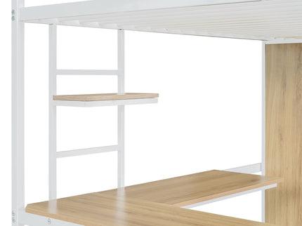 Loft Bed With L Shape Desk And Wardrobe