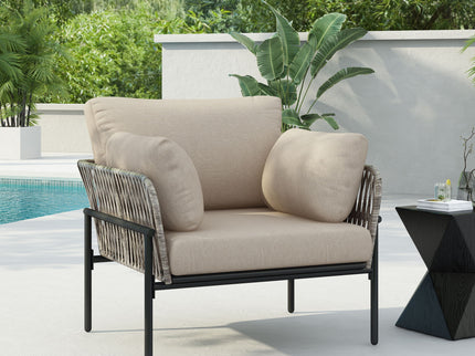 Rope Lounge Chair With Cushions For Modern Spaces