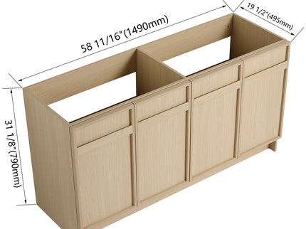 Modern Freestanding Bathroom Vanity & Soft Close Cabinet Doors