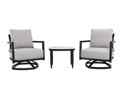Outdoor Patio Furniture, Chat Set, Sunbrella Cushions And Side Table