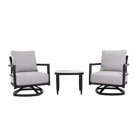 Outdoor Patio Furniture, Chat Set, Sunbrella Cushions And Side Table