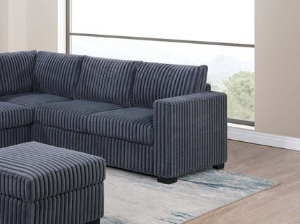 Contemporary Sectional Set With Ottoman