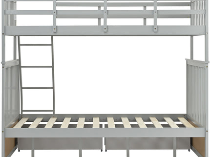 Bunk Bed With Ladder, And Safety Guard Rails