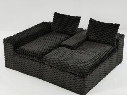 Modular Sofa, Convertible Twin Seat With Chaise Lounge