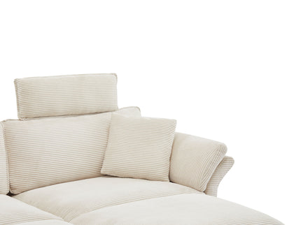 Modern Deep Seat Sectional Sofa With Ottoman