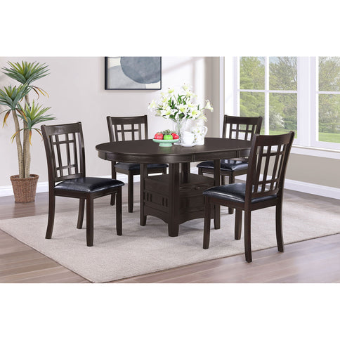Illkirch - Oval Extension Leaf Dining Table With Expandable Surface - Espresso