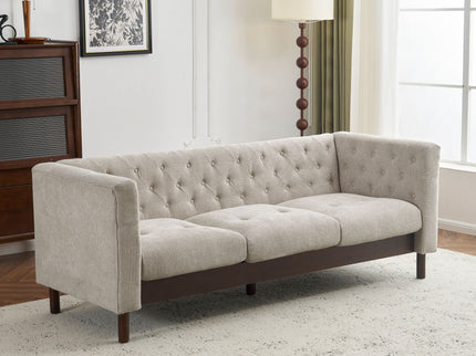 Upholstered Sofa Modern 3 Seater Sofa Couch With Tufted Design For Living Room
