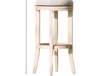 Backless Swivel Stool With Upholstered Seat