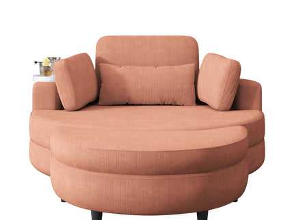 Sofa With Two Throw Pillows And A Waist Pillow With An Extra Tray For Comfortable Seating In Small Apartment Bedrooms