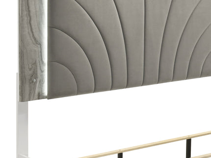 Jazz - Platform Bed With LED Upholstered Headboard