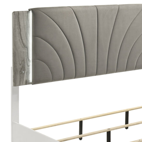 Jazz - Platform Bed With LED Upholstered Headboard