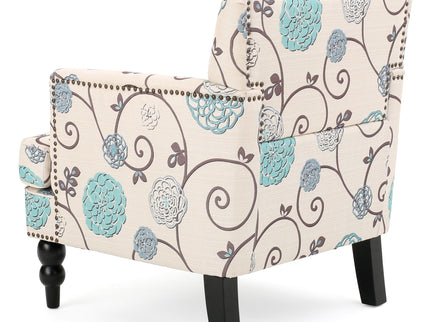 Vitality - Club Chair With Button Tufted Diamond Stitching And Turned Legs